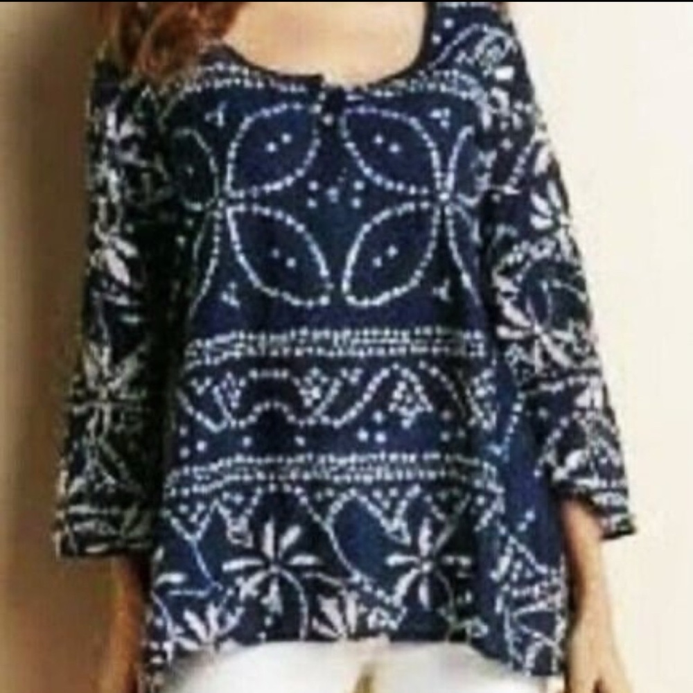 Soft Surroundings Bora Bora Sequin Tunic Top Size Small